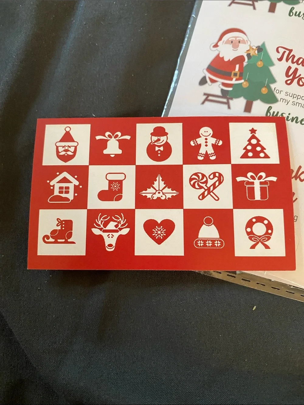 Christmas Thank You Stickers And Scratch Cards